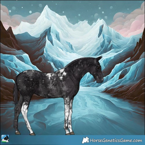 Horse Color:Smoky Black Ice Tobiano 