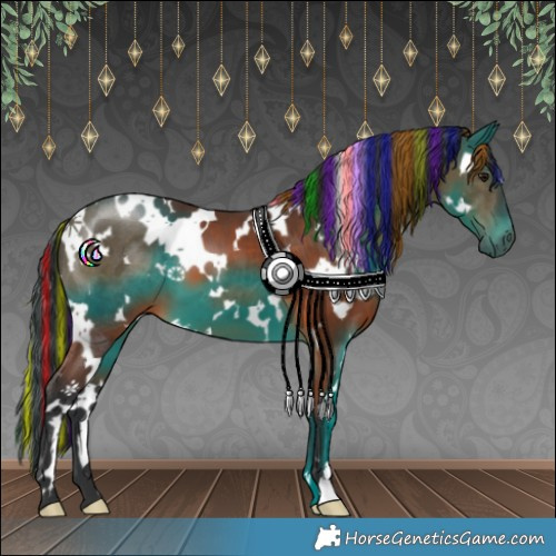 Horse Color:Painted White Spotted Bay