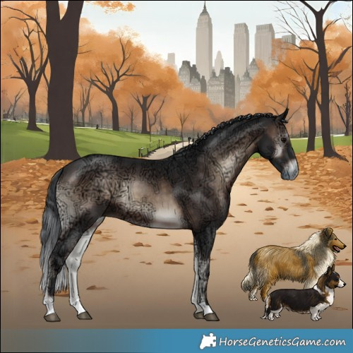 Horse Color:Brown Ice Onyx Mushroom 
