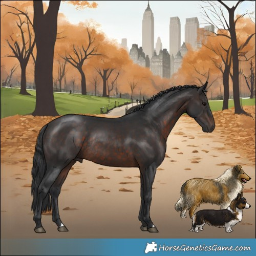 Horse Color:Brown Rabicano