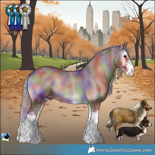 Horse Color:Nacre Chocolate Silver Blue Onyx Sabino 