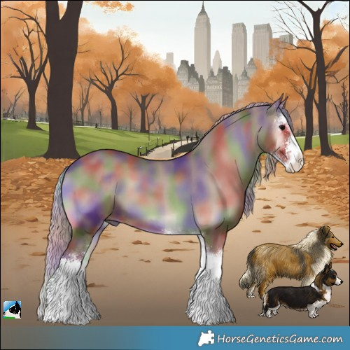 Horse Color:Nacre Chocolate Silver Blue Onyx Sabino 