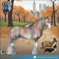 Horse Color:Nacre Chocolate Silver Blue Onyx Sabino