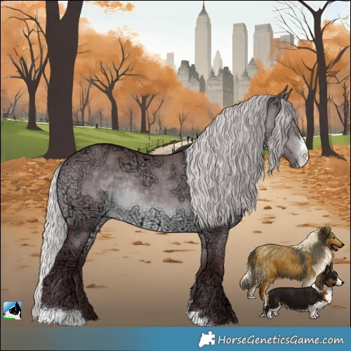 Horse Color:Chocolate Silver Brown Chinchilla Ice Dun Sabino Rabicano