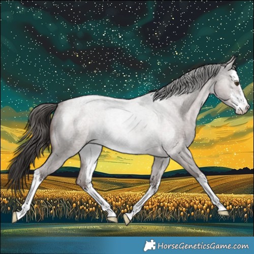 Horse Color:Platinum White Spotted Liver Red Dun Roan 