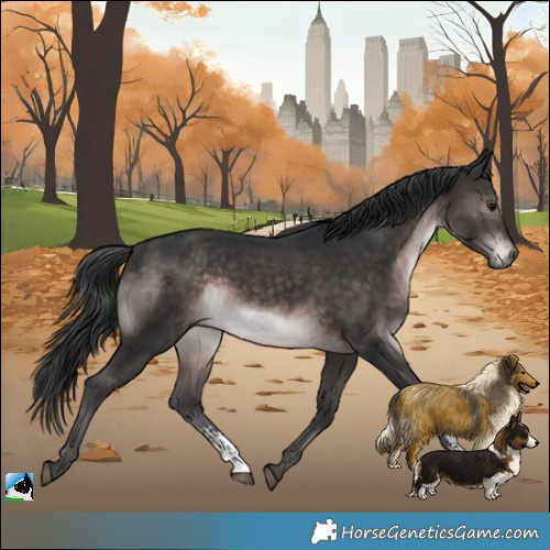 Horse Color:Platinum Brown Mushroom Sabino Rabicano 