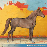 Horse Color:Liver Red Dun Brindle 