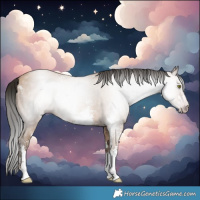 Horse Color:Gray Amber Champagne Sabino