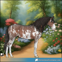 Horse Color:Liver Chestnut Sabino
