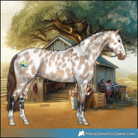 Horse Color:Bay Dun Near Leopard 