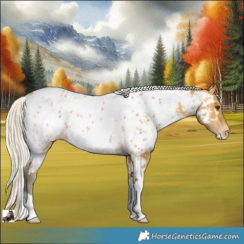Horse Color:White Spotted Silver Buckskin Appaloosa Rabicano