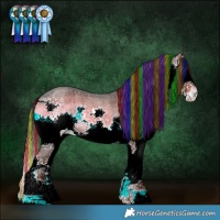 Horse Color:Painted Liver Red Onyx Roan Splash 