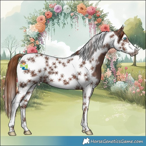 Horse Color:Chestnut Ice Splash Tobiano Frame 