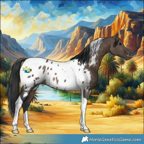 Horse Color:Brown Dun Tobiano Appaloosa Rabicano