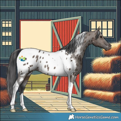 Horse Color:Brown Dun Tobiano Near Leopard Rabicano 