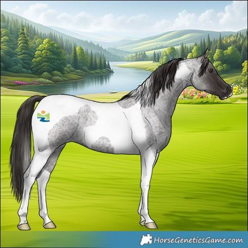 Horse Color:Liver Red Roan Tobiano 