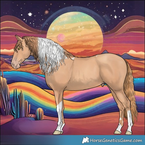 Horse Color:Gold Champagne Tobiano