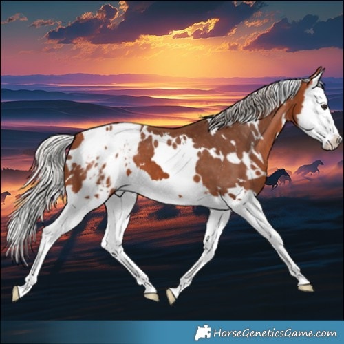 Horse Color:White Spotted Silver Bay Splash Appaloosa 