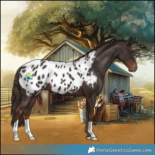 Horse Color:Liver Chestnut Appaloosa