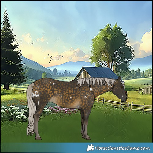 Horse Color:White Spotted Silver Buckskin Rabicano