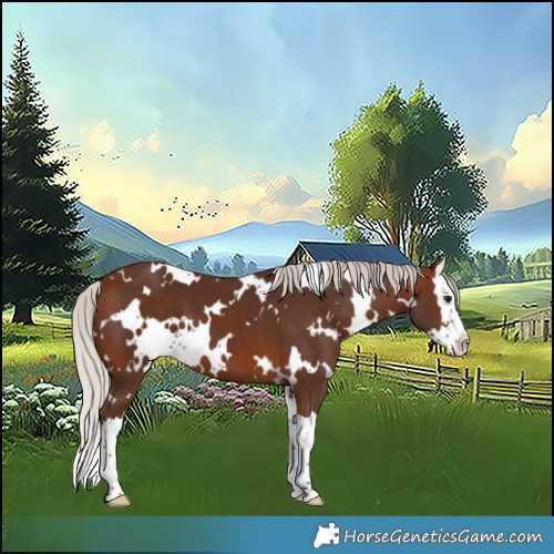 Horse Color:White Spotted Silver Bay Splash