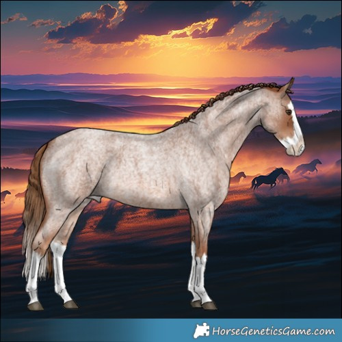 Horse Color:Red Roan Splash
