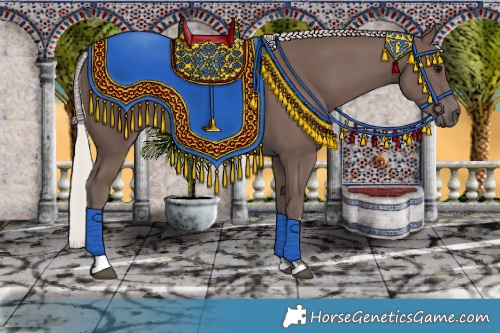 Horse Color:Silver Black 