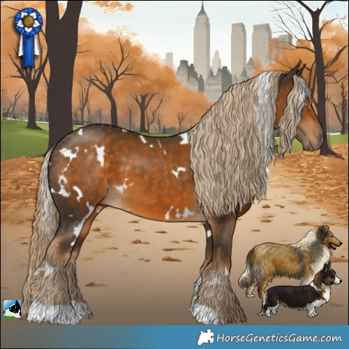 Horse Color:White Spotted Chocolate Palomino