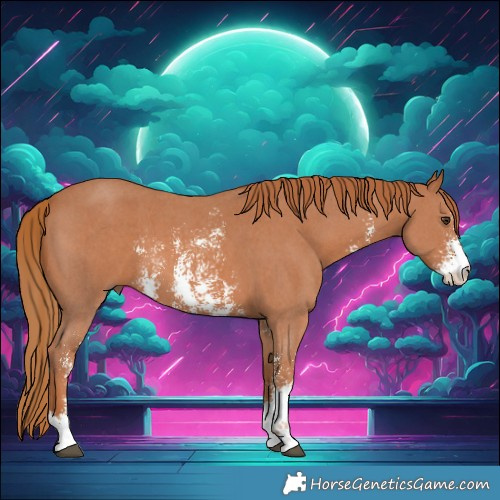 Horse Color:Chestnut Sabino 