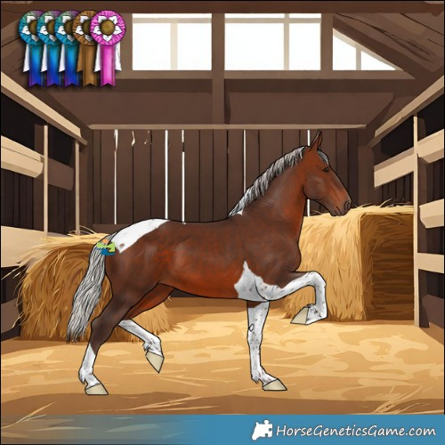 Horse Color:Silver Brown Tobiano 