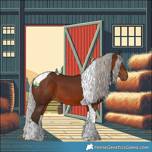 Horse Color:Silver Brown Tobiano 