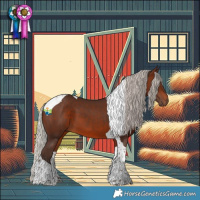 Horse Color:Silver Brown Tobiano 