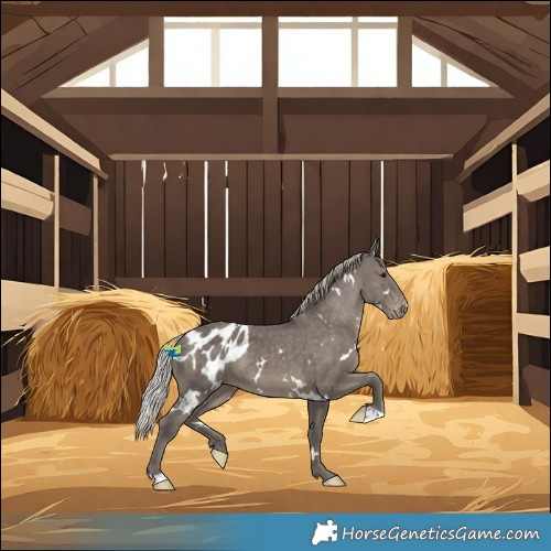 Horse Color:White Spotted Silver Black Blanket 