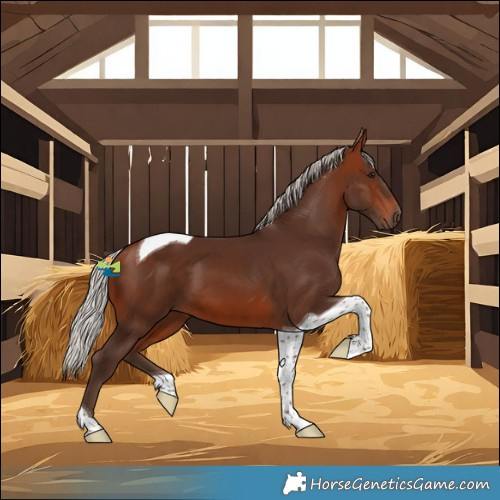 Horse Color:Silver Brown Tobiano 
