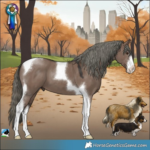 Horse Color:White Spotted Liver Red Dun Mushroom Tobiano 