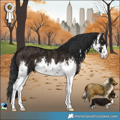 Horse Color:White Spotted Brown Ice Dun Mushroom 