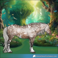 Horse Color:White Spotted Silver Brown Ice Dun Tobiano