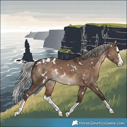 Horse Color:White Spotted Silver Brown Dun Splash 
