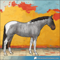 Horse Color:Liver Red Roan Tobiano
