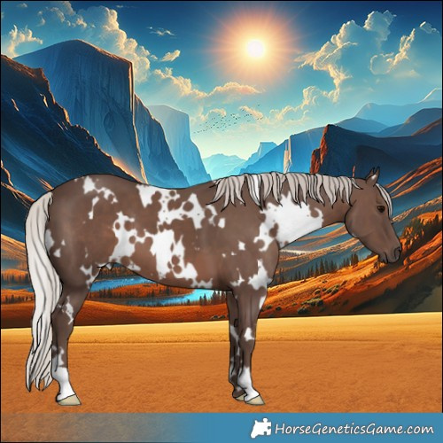Horse Color:White Spotted Silver Black 