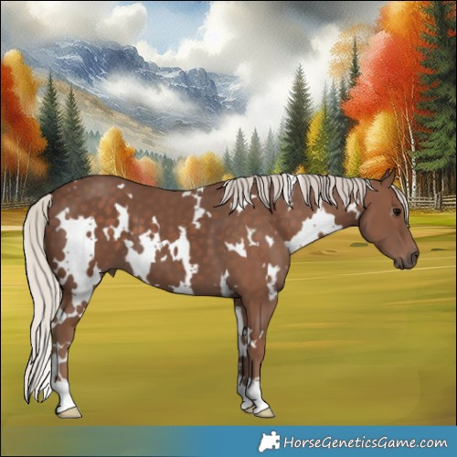 Horse Color:White Spotted Silver Black 