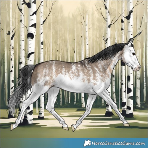 Horse Color:White Spotted Brown Dun Splash