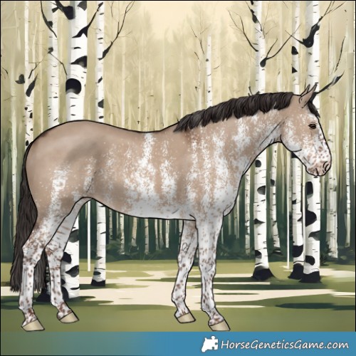 Horse Color:White Spotted Liver Red Dun Rabicano
