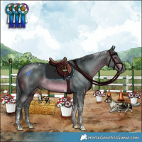 Horse Color:Watercolor Chocolate Brown Tobiano 