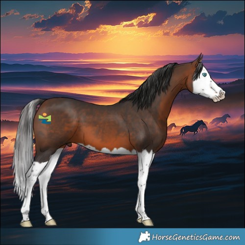 Horse Color:Brown Splash