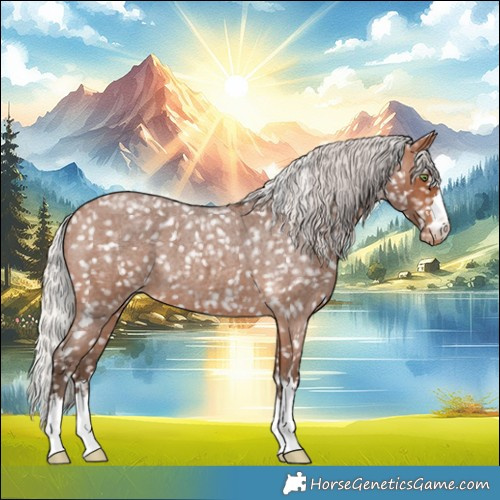 Horse Color:Silver Brown Roan Appaloosa 