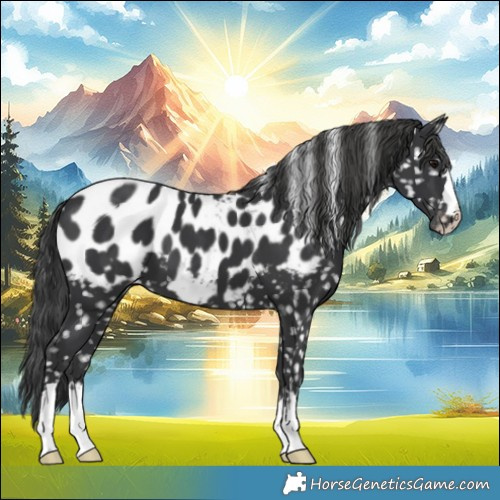 Horse Color:Black Appaloosa 