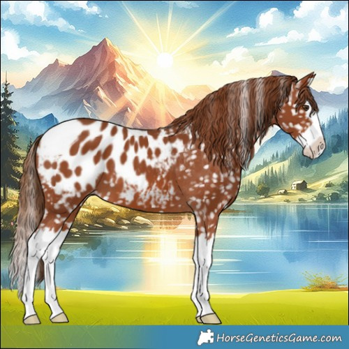Horse Color:Chestnut Splash Appaloosa 