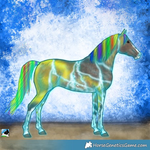 Horse Color:Painted Thunderstruck Brown Dun Sabino 