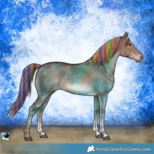 Horse Color:Painted Liver Red Dun Sabino 
